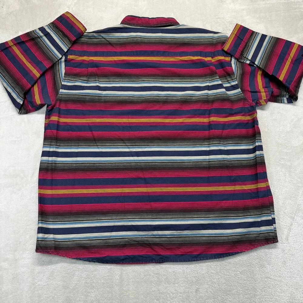 Vintage Himalaya Outfitters Shirt Men's Big 2XL‎ Button Down Multi Color Striped